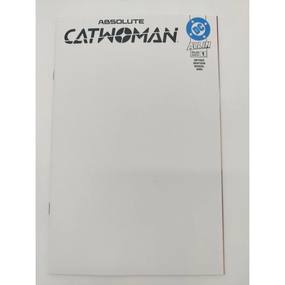 Absolute Catwoman 1 DC All In Blank Sketch Variant Scott Snyder Bengal 2024